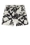 Amiri Floral-print Drawstring Shorts In Black