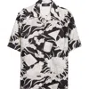 Amiri Floral-print Short-sleeved Shirt In Black