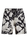 Amiri Floral-print Drawstring Shorts In Black
