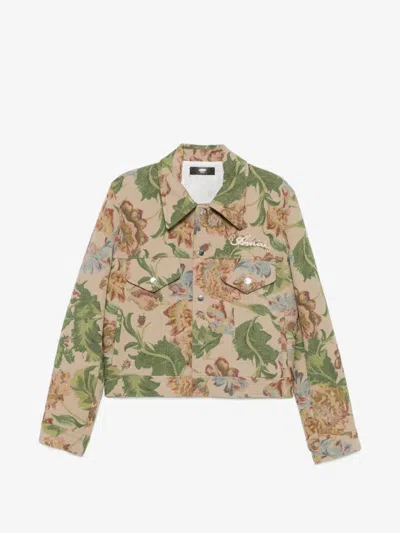 Amiri Floral Tapestry Jacket In Palerose