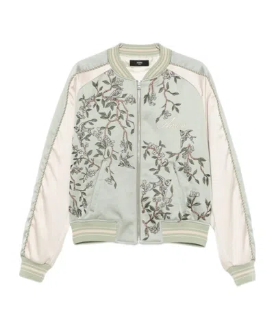 Amiri Floral-embroidered Bomber Jacket In Multi