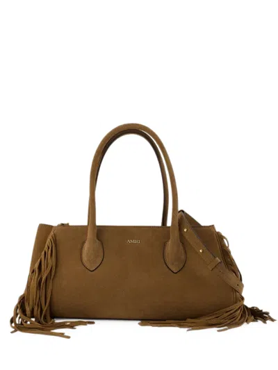 Amiri Fringe 40 Shoulder Bag In Brown
