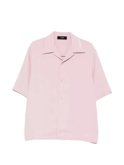 Amiri Camping Short-sleeve Shirt In Pink