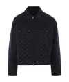 Amiri Buttoned Long Sleeve Jacket With Patterned Collar In Black