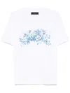 Amiri Floral Garden Crew Neck T-shirt In White