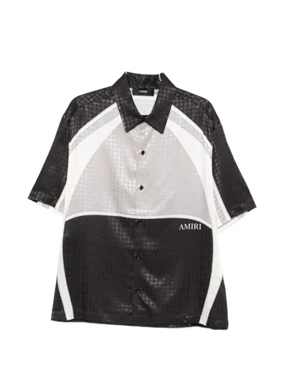 Amiri Geometric Panel Shirt In Black