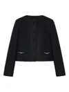 Amiri Glitter-detailed Jacket In Black