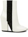 Amiri Glitter-stripe Leather Boots In Weiss