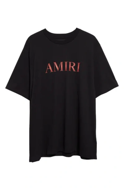 Amiri Black T-shirt With Logo Lettering Print