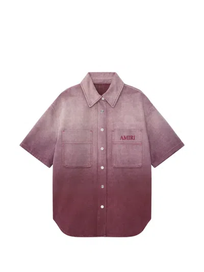 Amiri Gradient Pocket Shirt In Pink