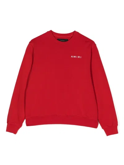 Amiri Kids' Graphic Logo-print Sweatshirt In Rot