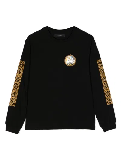 Amiri Kids' Graphic Logo-print Sweatshirt In Schwarz