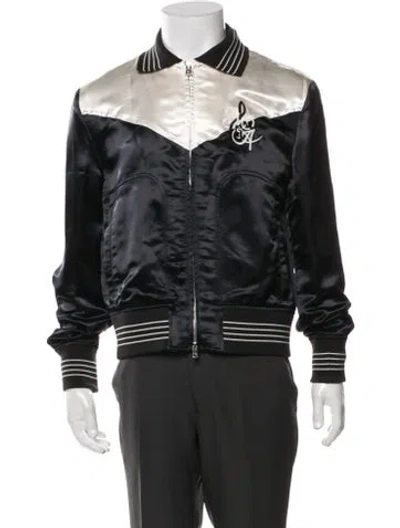 Pre-owned Amiri Graphic Print Bomber Jacket In Black