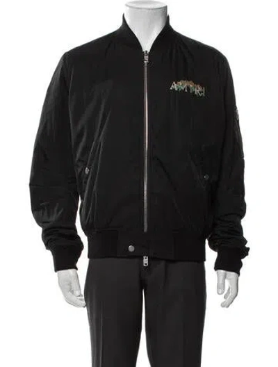 Pre-owned Amiri Graphic Print Bomber Jacket In Black