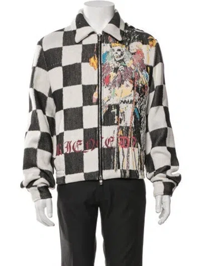 Pre-owned Amiri Graphic Print Bomber Jacket In Black