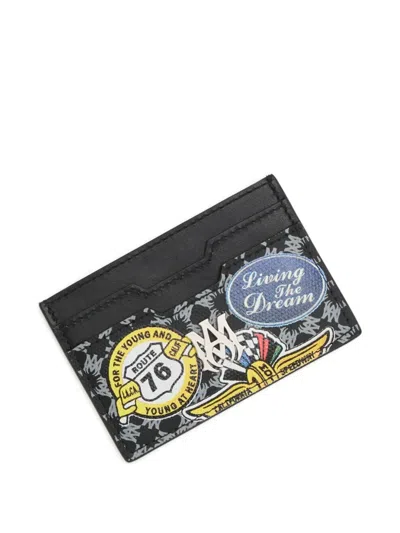 Amiri Graphic-print Cardholder In Black