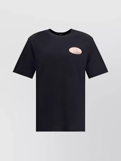 Amiri Graphic Print Cotton T-shirt With Multicolored Back In Black
