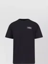 Amiri Black Crewneck T-shirt With Logo Patch On The Front And Maxi Logo Print On The Rear In Cotton Man In Black
