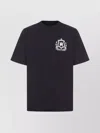Amiri Graphic Print Crew Neck Cotton T-shirt In Black