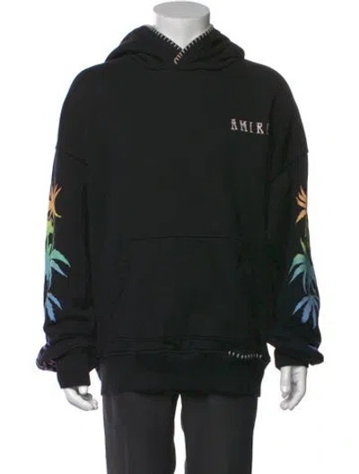 Pre-owned Amiri Graphic Print Crew Neck Hoodie In Black