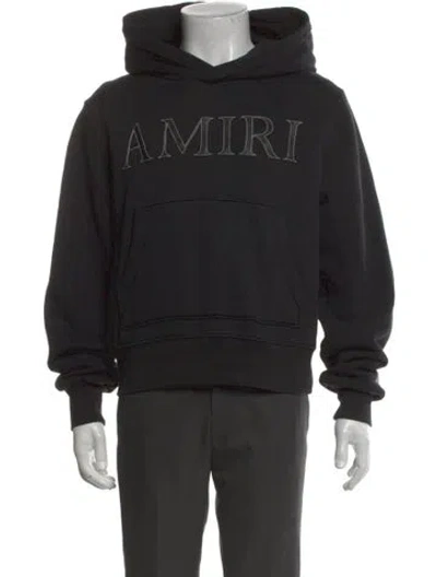 Pre-owned Amiri Graphic Print Crew Neck Hoodie In Black