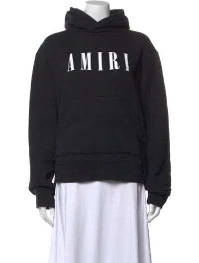 Pre-owned Amiri Graphic Print Crew Neck Hoodie In Black