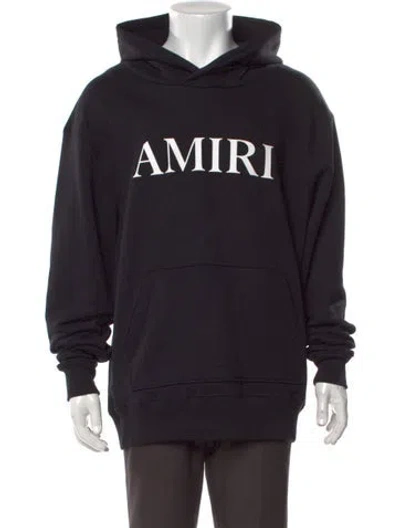 Pre-owned Amiri Graphic Print Crew Neck Hoodie In Black