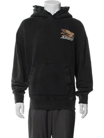 Pre-owned Amiri Graphic Print Crew Neck Hoodie In Black