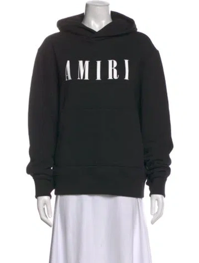 Pre-owned Amiri Graphic Print Crew Neck Hoodie In Black