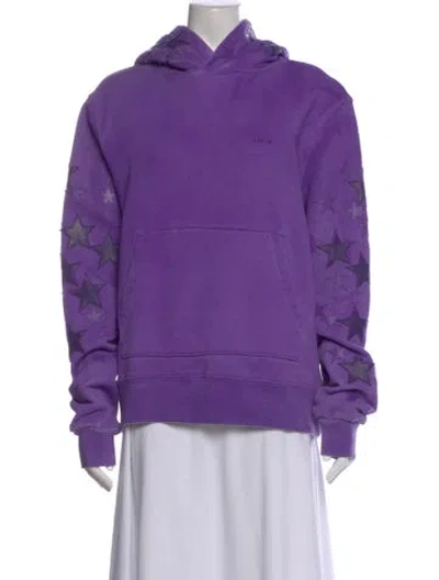 Pre-owned Amiri Graphic Print Crew Neck Hoodie W/ Tags In Purple