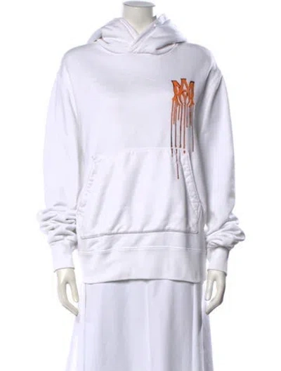 Pre-owned Amiri Graphic Print Crew Neck Hoodie In White