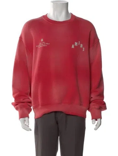 Pre-owned Amiri Graphic Print Crew Neck Pullover In Red