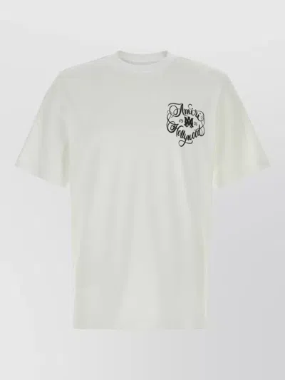 Amiri Graphic Print Crew Neck Short Sleeve T-shirt In White