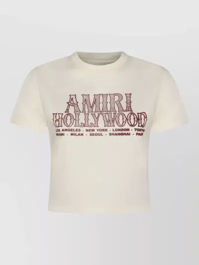 AMIRI GRAPHIC PRINT CREW NECK SHORT SLEEVE TOP