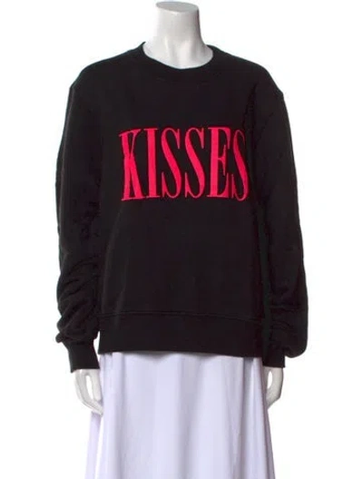 Pre-owned Amiri Graphic Print Crew Neck Sweatshirt In Black