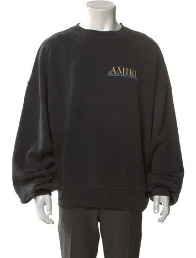 Pre-owned Amiri Graphic Print Crew Neck Sweatshirt In Black