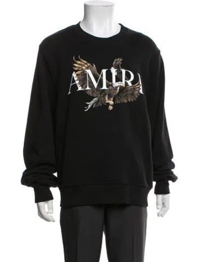 Pre-owned Amiri Graphic Print Crew Neck Sweatshirt In Black