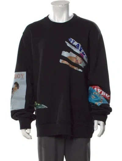 Pre-owned Amiri Graphic Print Crew Neck Sweatshirt In Black