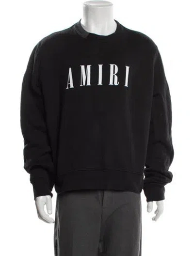 Pre-owned Amiri Graphic Print Crew Neck Sweatshirt In Black