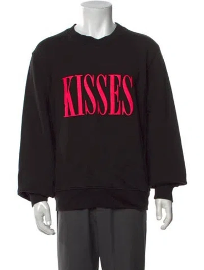 Pre-owned Amiri Graphic Print Crew Neck Sweatshirt In Black