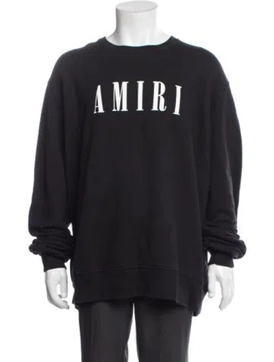 Pre-owned Amiri Graphic Print Crew Neck Sweatshirt In Black