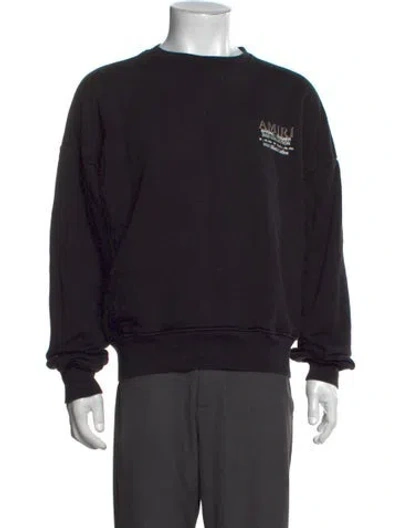 Pre-owned Amiri Graphic Print Crew Neck Sweatshirt In Black
