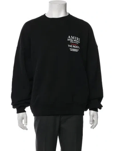 Pre-owned Amiri Graphic Print Crew Neck Sweatshirt In Black