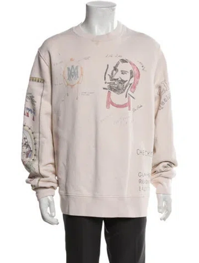Pre-owned Amiri Graphic Print Crew Neck Sweatshirt In Neutral
