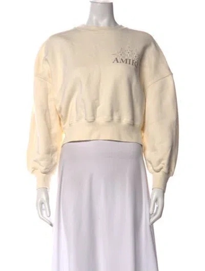 Pre-owned Amiri Graphic Print Crew Neck Sweatshirt In Neutral