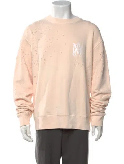 Pre-owned Amiri Graphic Print Crew Neck Sweatshirt In Neutrals