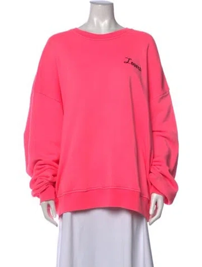 Pre-owned Amiri Graphic Print Crew Neck Sweatshirt In Pink