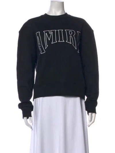 Pre-owned Amiri Graphic Print Crew Neck Sweatshirt W/ Tags In Black