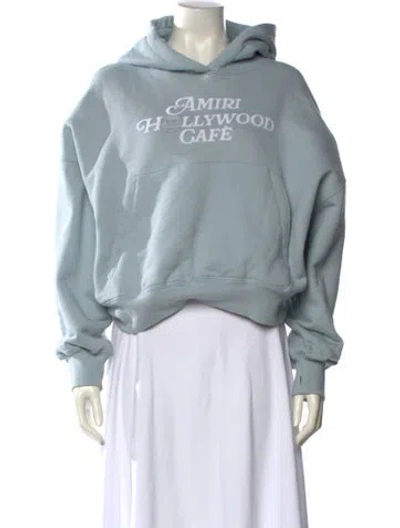 Pre-owned Amiri Graphic Print Crew Neck Sweatshirt W/ Tags In Blue