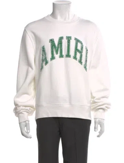 Pre-owned Amiri Graphic Print Crew Neck Sweatshirt W/ Tags In White